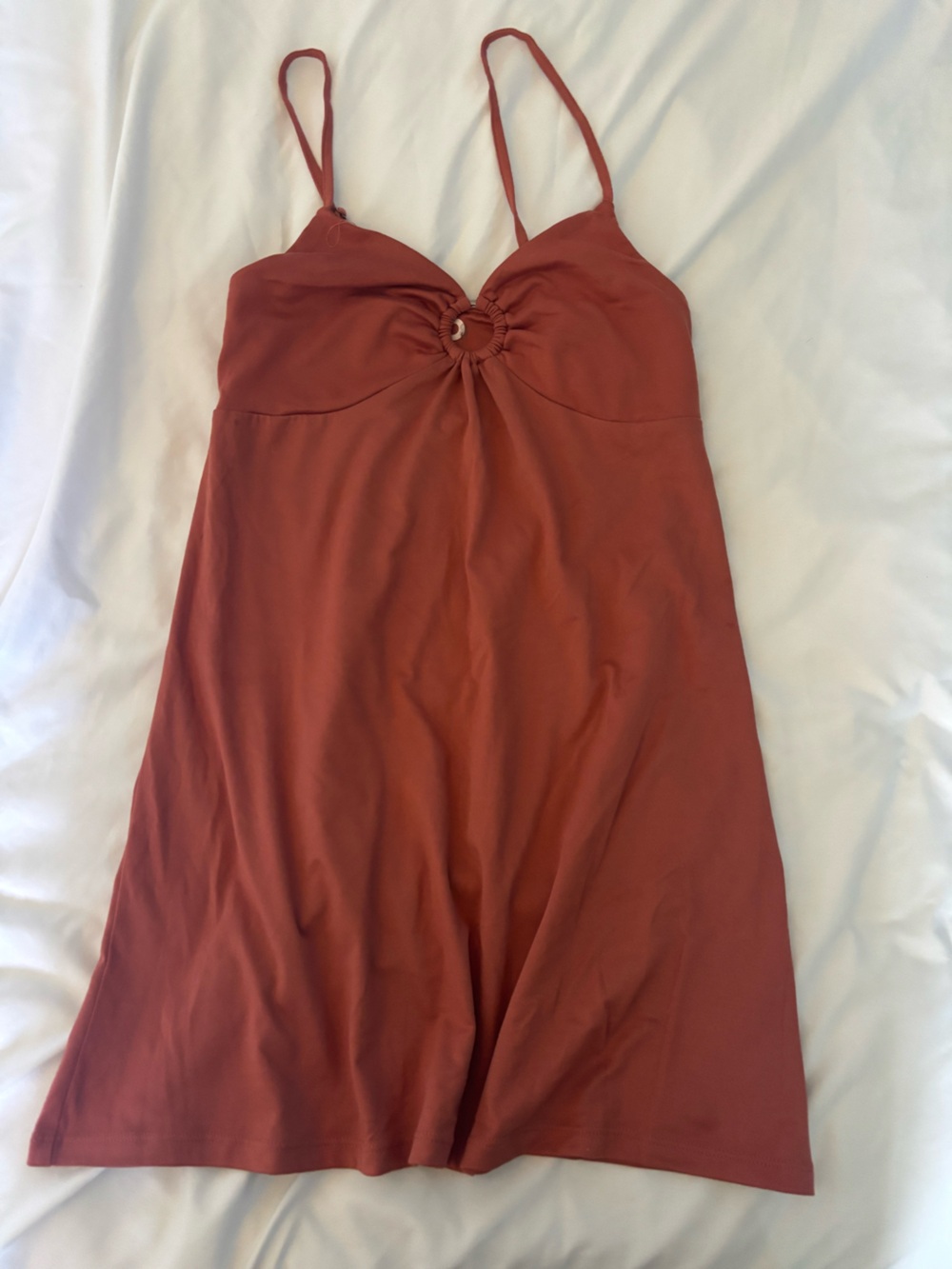 SO Rust Mini Dress with Front Ring Detail